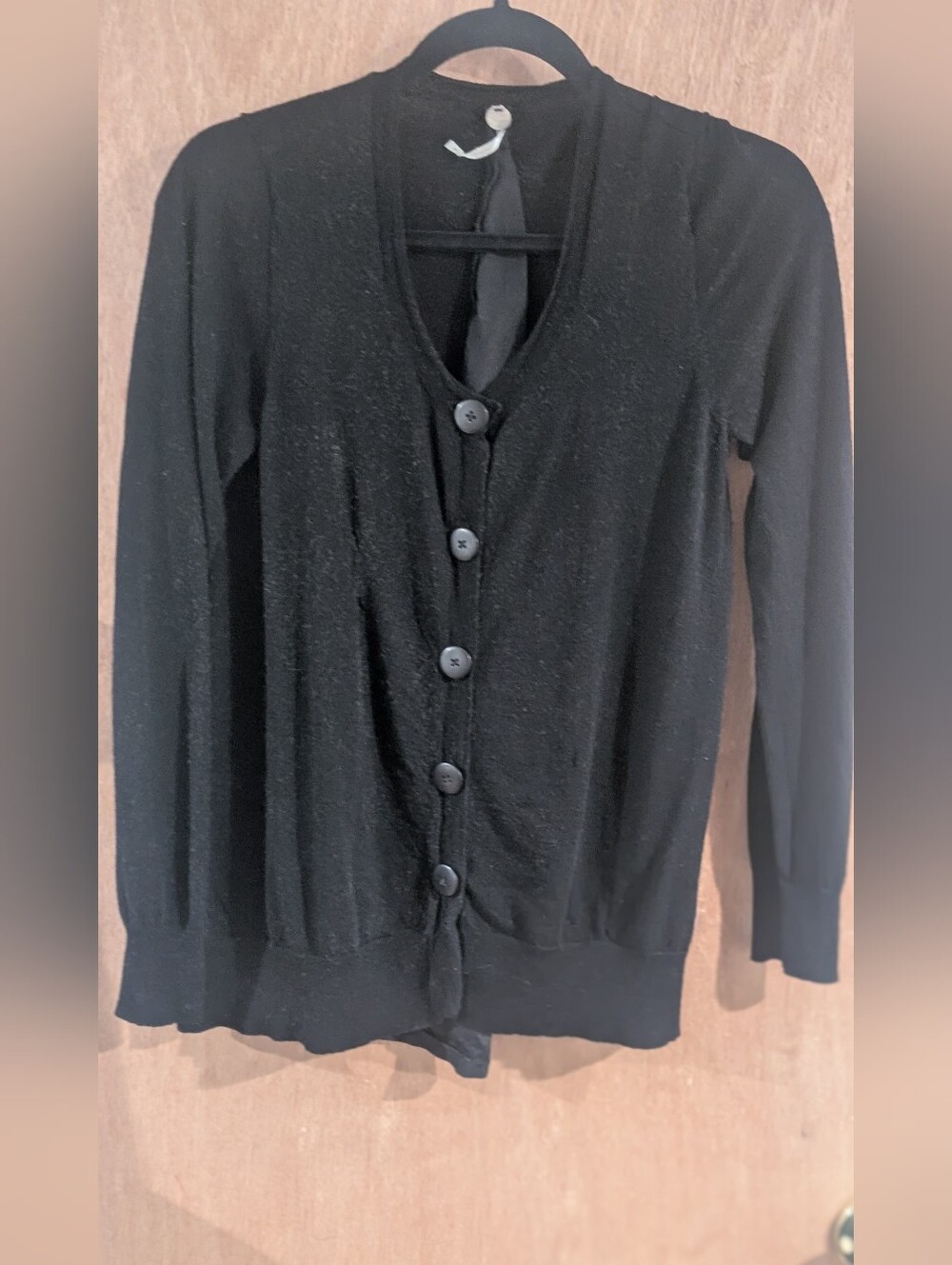Black Button-Front Women's Sweater Cardigan